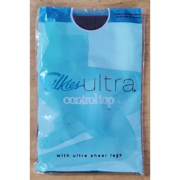 3 Pair Women's Silkies Small Control Top & Ultra TLC Support Pantyhose Taupe - Picture 2 of 7